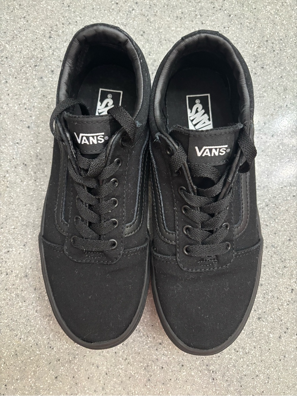 Vans Black Low-Top Canvas Sneakers